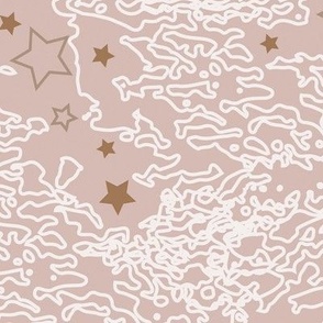 Textured dreamy night sky star gaze blush pink 24x24 repeat wallpaper