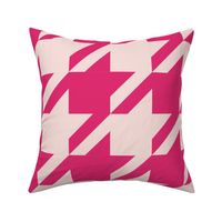 Fuschia and soft blush pink classic houndstooth
