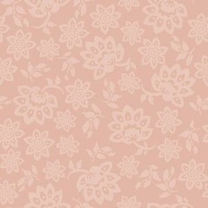 Block print flower in lingerie blush