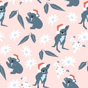 Australian wildflowers christmas collection pink christmas kangaroo koala and flanel flowers final