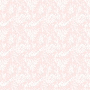 Pink and White Neutrals,  Forest Ferns, Coastal Minimalist Nature, small
