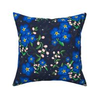 Forget me not Flowers- Dark Blue