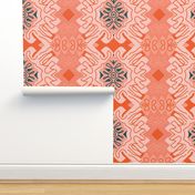 Damask Effect in Oranges - Matisse-like Medallions