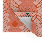 Damask Effect in Oranges - Matisse-like Medallions