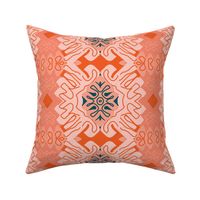 Damask Effect in Oranges - Matisse-like Medallions