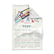  2024 Calendar Artist Tools Wall Hanging