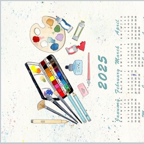  2024 Calendar Artist Tools Wall Hanging