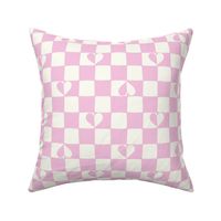 Retro Checkerboard hearts pink and natural white by Jac Slade.jpg