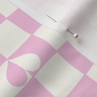 Retro Checkerboard hearts pink and natural white by Jac Slade.jpg