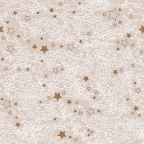 Textured dreamy night sky star gaze frost beige 8x8 repeat