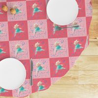 Leaping Piggy Confetti QUILT Pinks