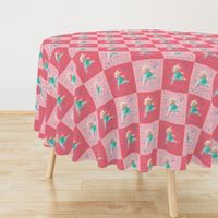 Leaping Piggy Confetti QUILT Pinks