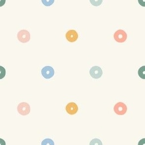 [L] Cute Cereals Dot Pattern in Pastel Colours - Chalk Art | #P230611