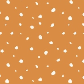 Cute Flake Dot Pattern in White - Orange Background - Chalk Art | #P230641