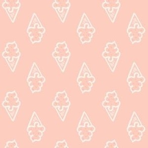 Chalky Yummy Ice Cream Cones - Diamond Repeat - Cute Pink | #P230631