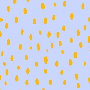 Yellow dots on powder blue