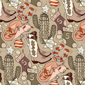 Southwestern Cowboy Christmas - warm neutral