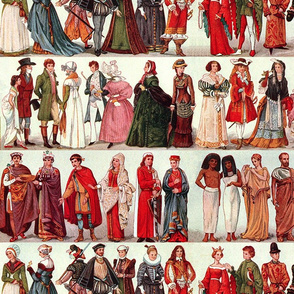 Wall paper (Large) Historic Fashion