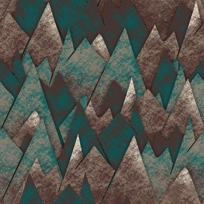 Mountain scales chocolate & teal