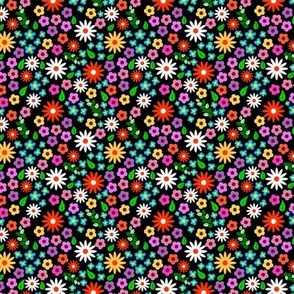 Fun and Bright Flowers in Black