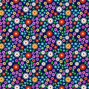 Fun and Bright Flowers in Blue