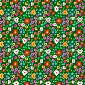 Fun and Bright Flowers in Green