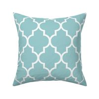 Blue and White Quatrefoil