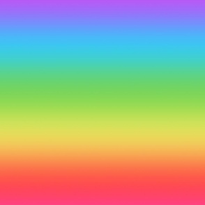  Bright 80s Electric Rainbow Ombré Stripes - Large Scale - Horizontal Ombre Bold Bright Gradient