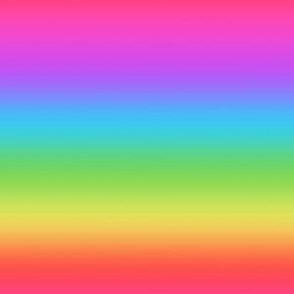  Bright 80s Electric Rainbow Ombré Stripes - Small Scale - Horizontal Ombre Bold Bright Gradient