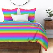  Bright 80s Electric Rainbow Ombré Stripes - Medium Scale - Horizontal Ombre Bold Bright Gradient