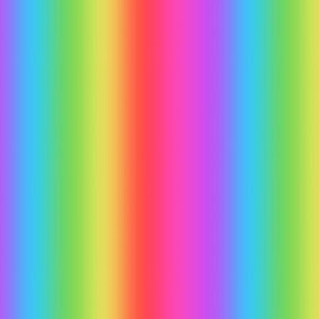 Bright 80s Electric Rainbow Ombré Stripes - Ditsy Scale - Vertical Ombre Bold Bright Gradient