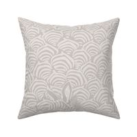 Jumbo  Pop Art Zebra with  Art Deco Scallops in Duotone Beige on Taupe