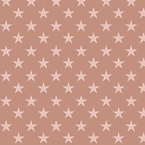 Pink Textured Stars on  Mauve Background