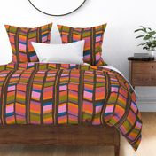 Large Organic Chevron Bold REtro colors