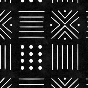 mud cloth 10 - black