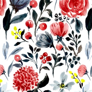French Garden watercolor floral