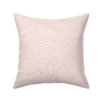 Jumbo Glam Zebra with  Art Deco Scallops in Pale Pink on Rose Pink