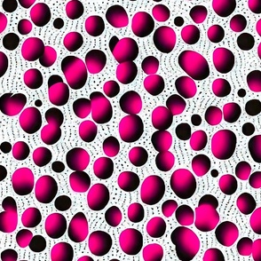 Pink and black dots