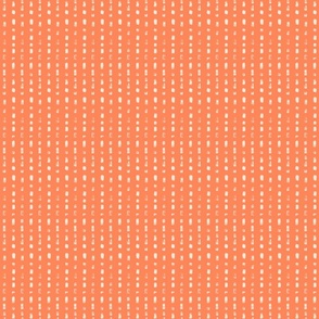 Coral chalky dotty summer stripe