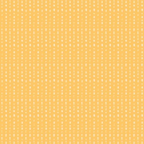 Buttercup yellow chalky dotty summer stripe