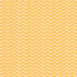 Buttercup yellow horizontal waves, wavy stripes