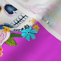 Dia De Los Muertos Floral Sugar Skull Painting // Neon Bloom