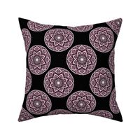 6” Dusky Rose Hearts Forever Polka Dot Mandala - Small