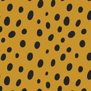 Jaguar Dots - Gold, Abstract Animal Print