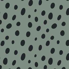 Jaguar Dots - Teal Sage, Abstract Animal Print