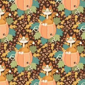 Purrkey Pattern_dark brown