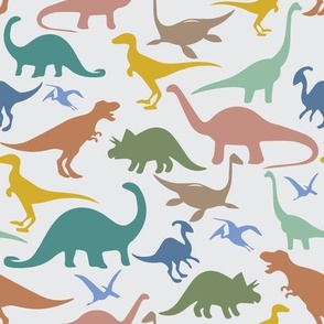 Dino. Dinosaurs silhouettes M