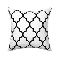 Classic White and Black Quatrefoil