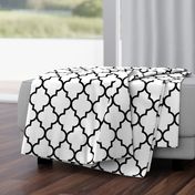 Classic White and Black Quatrefoil