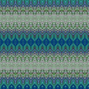 ethnic arty row - green blue